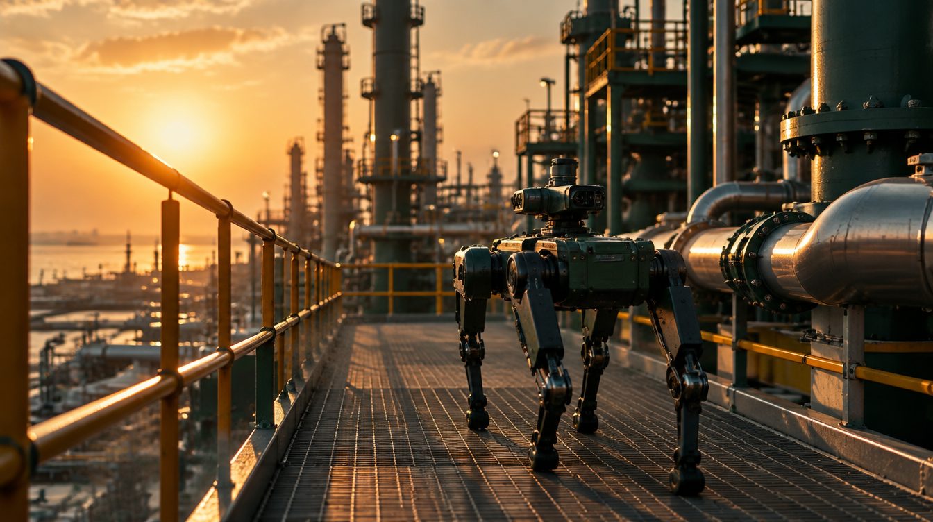 Autonomous inspection robot at a Gulf petrochemical facility